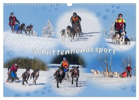 Schlittenhundesport (Wandkalender 2024 DIN A3 quer), CALVENDO Monatskalender - Heiko Eschrich - Heschfoto
