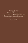 Cover-Bild zum Titel 'Die chemischen und physikalischen Prüfungsmethoden des Deutschen Arzneibuches 5. Ausgabe' von 'Joseph Herzog, Adolf Hanner'