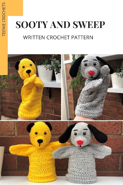 Sooty and Sweep - Written Crochet Pattern - Teenie Crochets