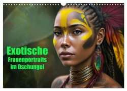 Cover-Bild zum Titel 'Exotische Frauenportraits im Dschungel (Wandkalender 2026 DIN A3 quer), CALVENDO Monatskalender' von 'Liselotte Brunner-Klaus'