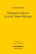 Cover-Bild zum Titel 'Wertpapierrecht der Security Token Offerings' von 'Maurice Ribak'