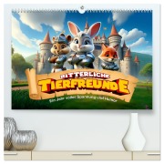 Cover-Bild zum Titel 'Ritterliche Tierfreunde: Ein Jahr voller Spannung und Humor (hochwertiger Premium Wandkalender 2026 DIN A2 quer), Kunstdruck in Hochglanz' von 'Artefacti Artefacti'