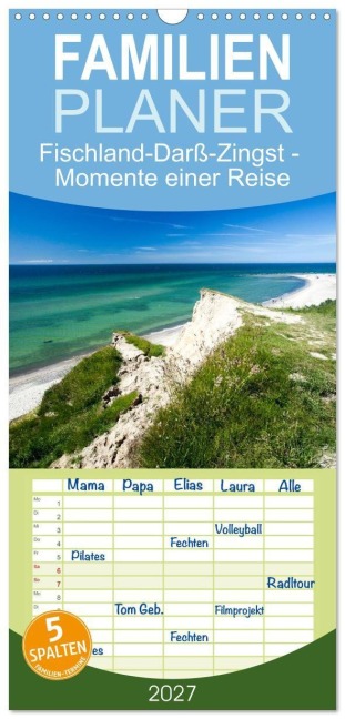 Familienplaner 2027 - Fischland-Darß-Zingst - Momente einer Reise mit 5 Spalten (Wandkalender, 21 x 45 cm) CALVENDO - Hans Zaglitsch