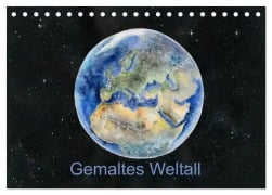 Cover-Bild zum Titel 'Gemaltes Weltall (Tischkalender 2026 DIN A5 quer), CALVENDO Monatskalender' von 'Jitka Krause'