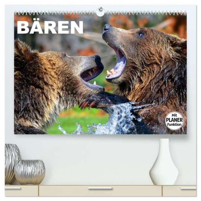 Bären (hochwertiger Premium Wandkalender 2026 DIN A2 quer), Kunstdruck in Hochglanz - Elisabeth Stanzer