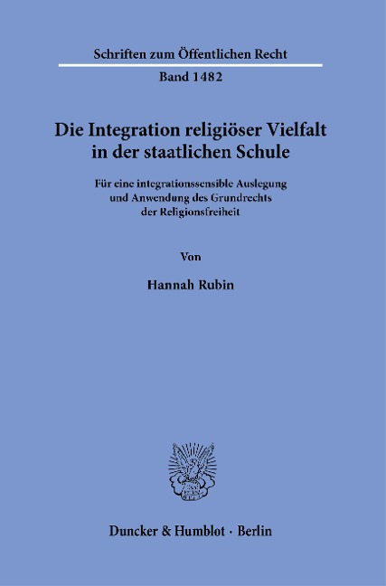 Die Integration religiöser Vielfalt in der staatlichen Schule. - Hannah Rubin