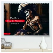 Cover-Bild zum Titel 'Festliche Dia de Muertos Porträts (hochwertiger Premium Wandkalender 2026 DIN A2 quer), Kunstdruck in Hochglanz' von 'Anja Frost'