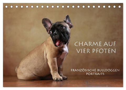 Charme auf vier Pfoten - Französische Bulldoggen Portraits (Tischkalender 2024 DIN A5 quer), CALVENDO Monatskalender - Jana Behr