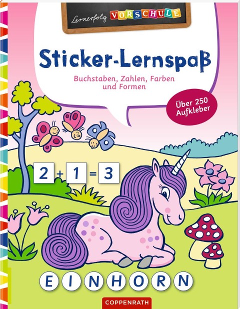 Sticker-Lernspaß (Feen & Einhörner) - 