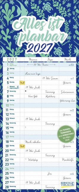 Familientimer Alles ist planbar 2027 - 