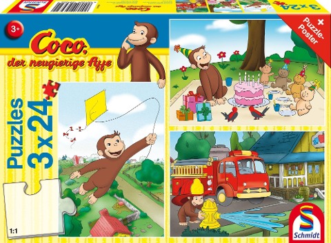 Coco, der neugierige Affe, Spaß mit Coco, 3x24 Teile - 