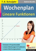 Cover-Bild zum Titel 'Wochenplan Lineare Funktionen / Klasse 7-8' von 'Sabine Bundle'