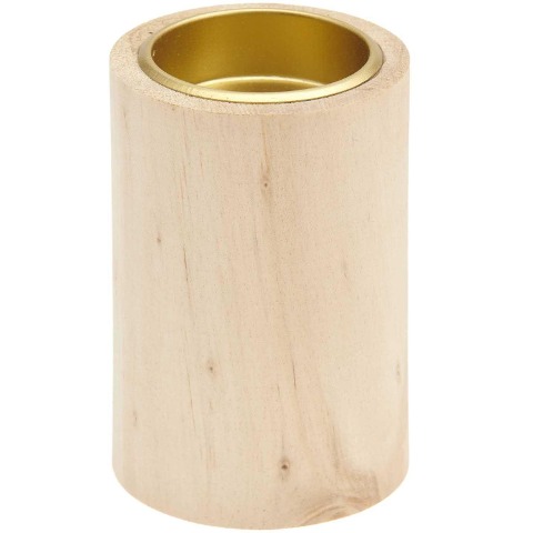 Holz Kerzenhalter, 6x6x9cm, passend für Kerzen Ø 4cm - 