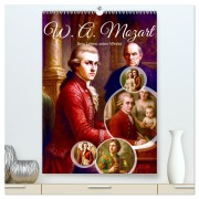 Cover-Bild zum Titel 'Wolfgang Amadeus Mozart. Sein Leben, seine Werke (hochwertiger Premium Wandkalender 2026 DIN A2 hoch), Kunstdruck in Hochglanz' von 'Steffani Lehmann'