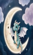 Cover-Bild zum Titel 'Der kleine Drache und der Mond' von 'Jakob Welik'