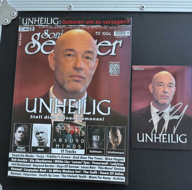 Unheilig signierte Fotokarte + Sonic Seducer 03/2026 Liebe Glaube Monster - 