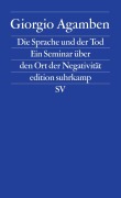 Cover-Bild zum Titel 'Die Sprache und der Tod' von 'Giorgio Agamben'