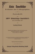 Cover-Bild zum Titel 'Alois Senefelder Erfinder der Lithographie' von 'Ludwig Pietsch'