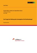 Cover-Bild zum Titel 'Zur Frage der Haftung des Lizenzgebers für Rechtsmängel' von 'Jana Peters'