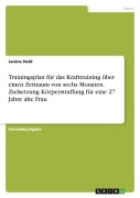 Trainingsplan für das Krafttraining über einen Zeitraum von sechs Monaten. Zielsetzung Körperstraffung für eine 27 Jahre alte Frau - Janine Held