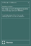 Cover-Bild zum Titel 'Der Anspruch auf privilegierte bauliche Veränderung nach dem WEMoG' von 'Marcel Benjamin Mattern'