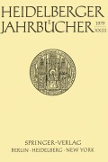 Cover-Bild zum Titel 'Heidelberger Jahrbücher' von ''
