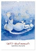 CATS - silent moments, besinnliche Momente (Wandkalender 2024 DIN A3 hoch), CALVENDO Monatskalender - Sabine Floner
