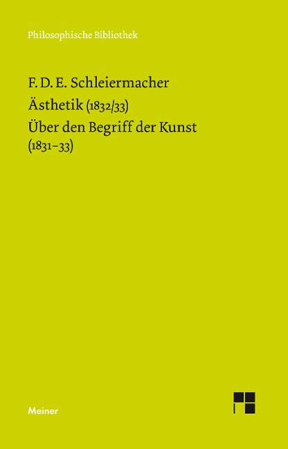 Ästhetik (1832/33) - Friedrich Daniel Ernst Schleiermacher