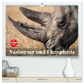 Nashörner und Flusspferde (hochwertiger Premium Wandkalender 2025 DIN A2 quer), Kunstdruck in Hochglanz - Elisabeth Stanzer
