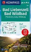 Cover-Bild zum Titel 'KOMPASS Wanderkarte 873 Bad Liebenzell, Bad Wildbad 1:25.000' von ''