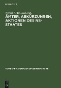 Cover-Bild zum Titel 'Ämter, Abkürzungen, Aktionen des NS-Staates' von ''