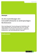 Cover-Bild zum Titel 'Zu den Auswirkungen des Gérondif-Gebrauchs in mehrsprachigen Rechtstexten' von ''
