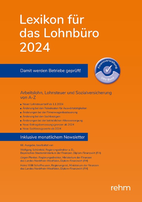 Lexikon für das Lohnbüro 2024 (E-Book PDF) - Wolfgang Schönfeld, Jürgen Plenker, Heinz-Willi Schaffhausen
