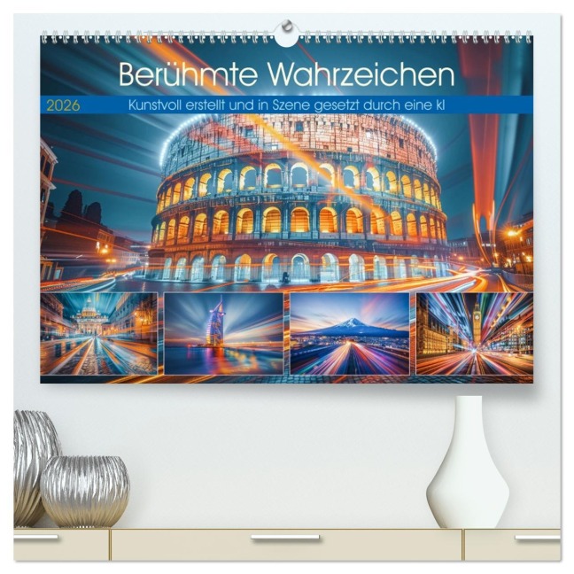 Berühmte Wahrzeichen (hochwertiger Premium Wandkalender 2026 DIN A2 quer), Kunstdruck in Hochglanz - Steffen Gierok-Latniak