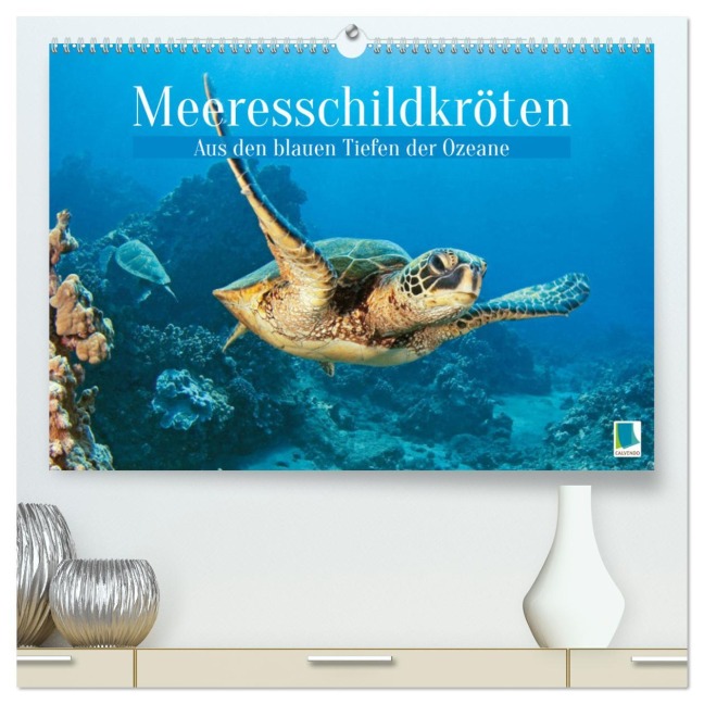 Meeresschildkröten: Aus den blauen Tiefen der Ozeane (hochwertiger Premium Wandkalender 2026 DIN A2 quer), Kunstdruck in Hochglanz - Calvendo Calvendo