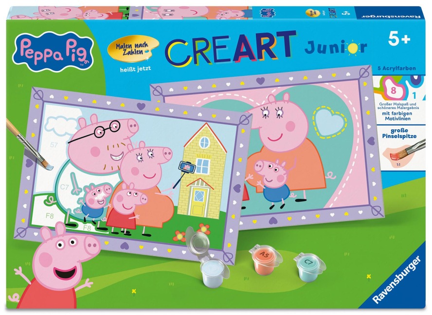 CreArt, Malen nach Zahlen Junior Peppa Wutz - Peppa's Familie - 