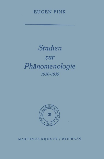 Studien zur Phänomenologie 1930-1939 - S. Fink