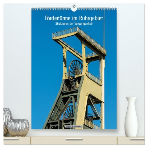 Fördertürme im Ruhrgebiet - Skulpturen der Vergangenheit (hochwertiger Premium Wandkalender 2024 DIN A2 hoch), Kunstdruck in Hochglanz - Hermann Koch