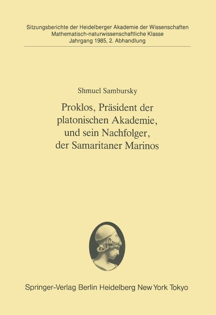 Proklos, Präsident der platonischen Akademie, und sein Nachfolger, der Samaritaner Marinos - Shmuel Sambursky