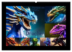 Phantasievolle Welt der Drachen (Wandkalender 2026 DIN A2 quer), CALVENDO Monatskalender - Doris Krüger