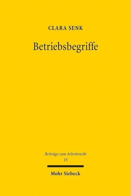 Betriebsbegriffe - Clara Senk