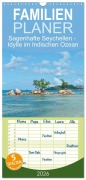 Familienplaner 2026 - Sagenhafte Seychellen - Idylle im Indischen Ozean mit 5 Spalten (Wandkalender, 21 x 45 cm) CALVENDO - Hans Rodewald CreativK Deutschland