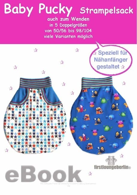 Baby Pucky Pucksack Schnittmuster für Gr. 50 bis 104 von firstloungeberlin - Ina Schille