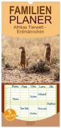 Cover-Bild zum Titel 'Familienplaner 2027 - Afrikas Tierwelt - Erdmännchen mit 5 Spalten (Wandkalender, 21 x 45 cm) CALVENDO' von 'Michael Voß'
