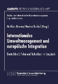 Cover-Bild zum Titel 'Internationales Umweltmanagement und europäische Integration' von ''
