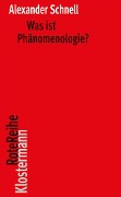Cover-Bild zum Titel 'Was ist Phänomenologie?' von 'Alexander Schnell'