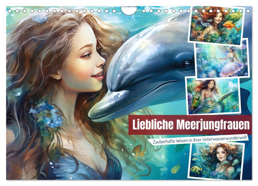 Liebliche Meerjungfrauen (Wandkalender 2026 DIN A4 quer), CALVENDO Monatskalender - Sabine Löwer