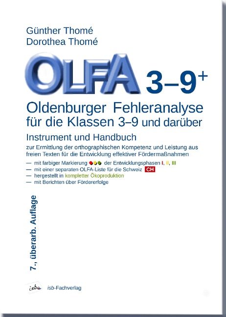 OLFA 3-9: Oldenburger Fehleranalyse für die Klassen 3-9 - Günther Thomé, Dorothea Thomé