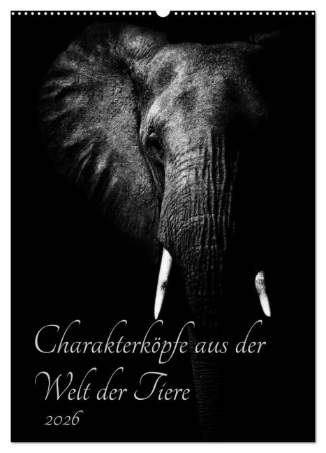 Charakterköpfe aus der Welt der Tiere (Wandkalender 2026 DIN A2 hoch), CALVENDO Monatskalender - Kirsten Und Holger Karius