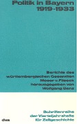 Cover-Bild zum Titel 'Politik in Bayern 1919-1933' von ''